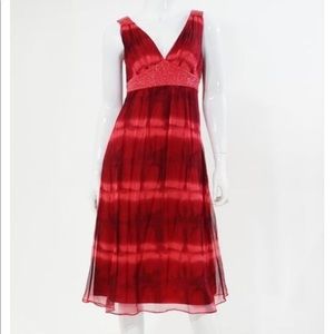 Laundry by Shelli Segal Pink Tie Dye Chiffon Dress